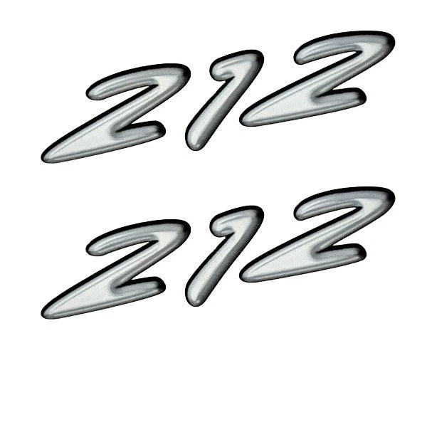 Rinker Boat Decals - 212 Black Gray Vinyl 5 1/8 X 1 1/2 Inch (pair)