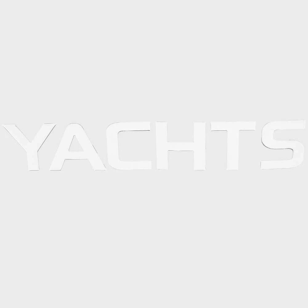 Gulfstream Yachts Boat Raised Decal U34344-01 - 19 5/8 X 3 1/4 Silver