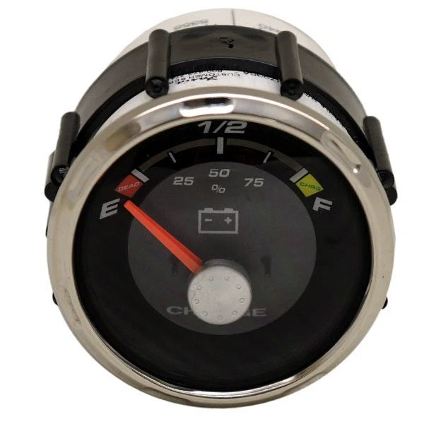 Faria Boat 12 Volt Battery Charge Gauge VP7936A - 2 Inch Silver Black