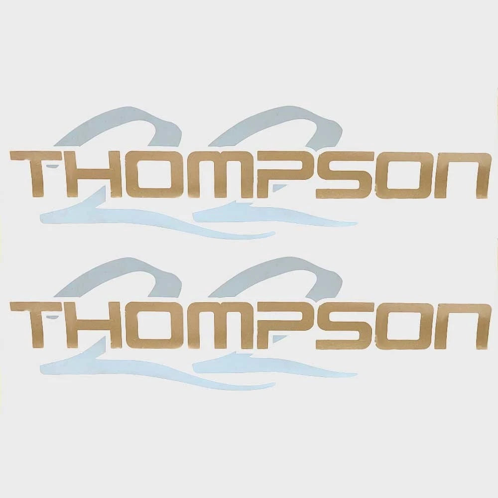 Thompson Boat Decal Sticker - Gold Silver 22 X 6 Inch (pair)