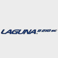 Laguna Boat Raised Model Decal - B-210 SC Blue/Silver Sticker