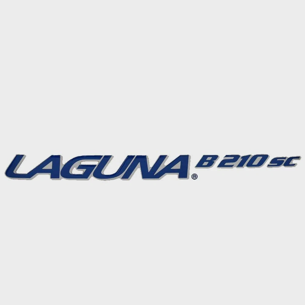 Laguna Boat Raised Model Decal - B-210 SC Blue/Silver Sticker