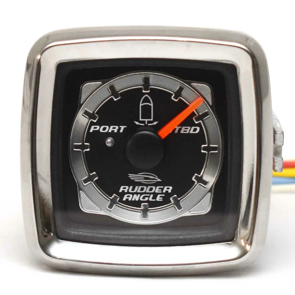 Teleflex Boat Rudder Angle Gauge 780889SDFB - Square Dual Engine