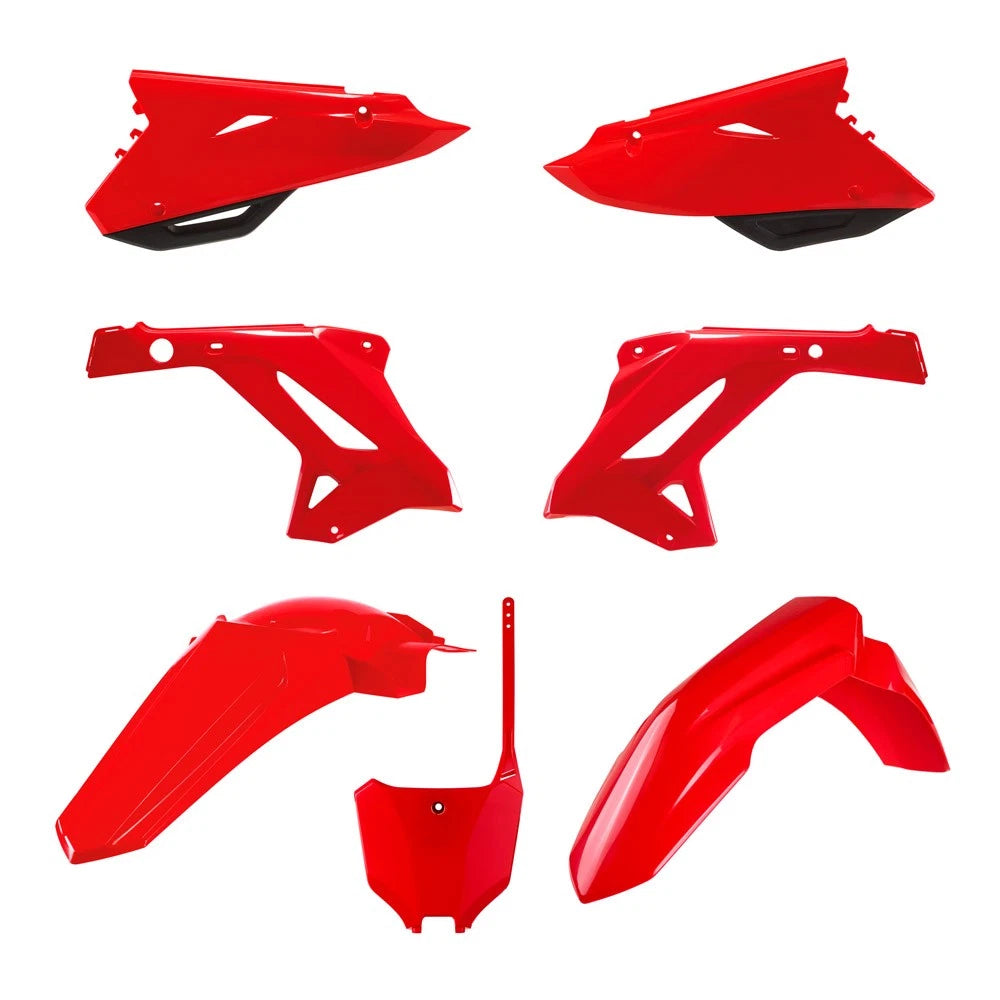 POLISPORT PLASTIC KIT HONDA CR125-250 02-07, RED CRF450R 21-22 RESTYLE