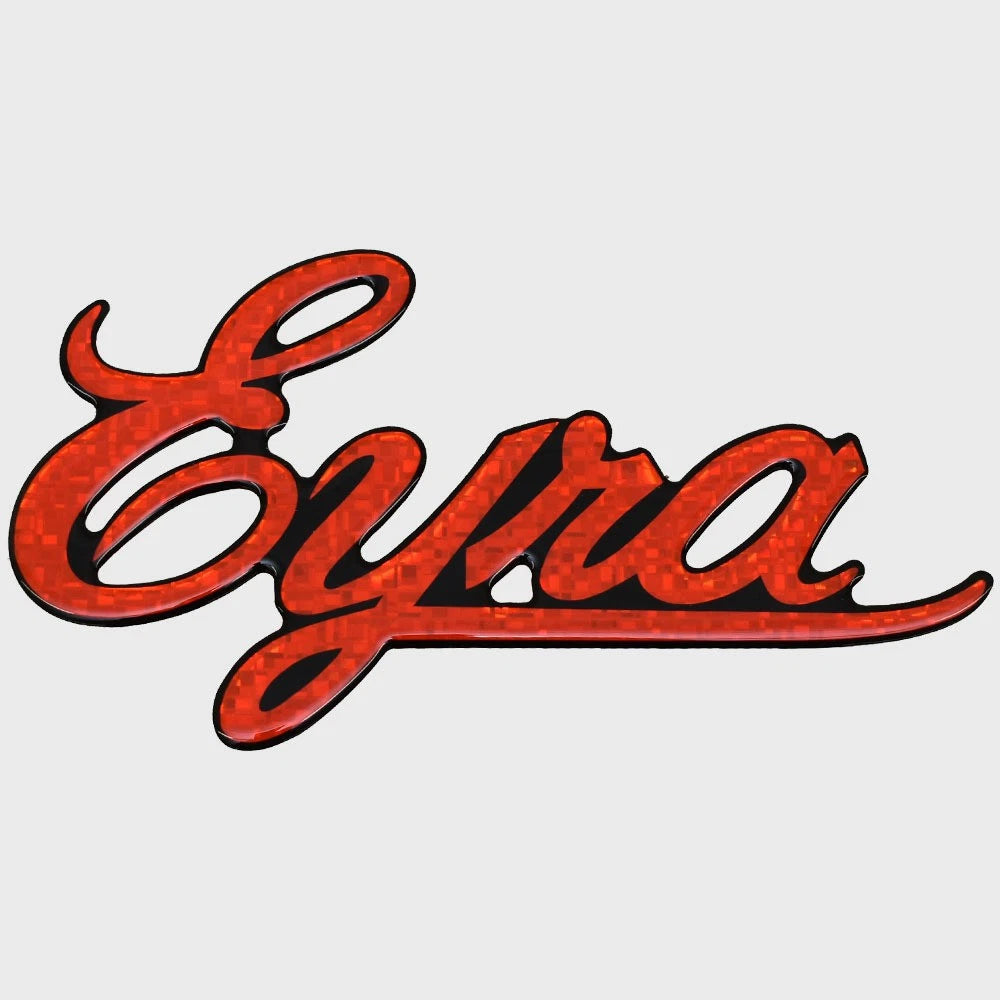 Bass CAT Boat Raised Decal - Eyra Logo Red Sticker