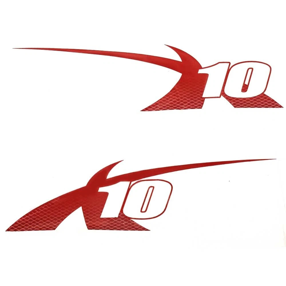 MasterCraft Boat Graphic Decals 7501662 - X10 Viper Red (set of 2)