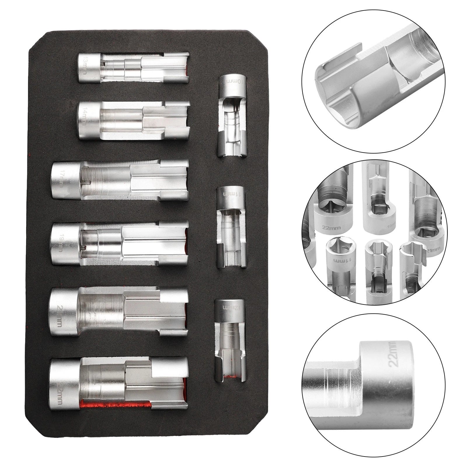 Access Difficult Connectors with Line Socket Wrench Set 10mm to 22mm Sizes