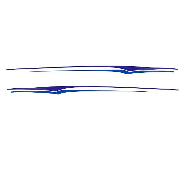 Rinker Boat Graphic Decals - Purple Pinstripe Stickers (set of 2)