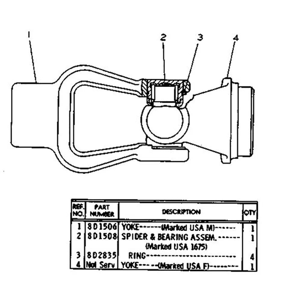 8D1506 Fits Caterpillar Yoke Fits Several Models
