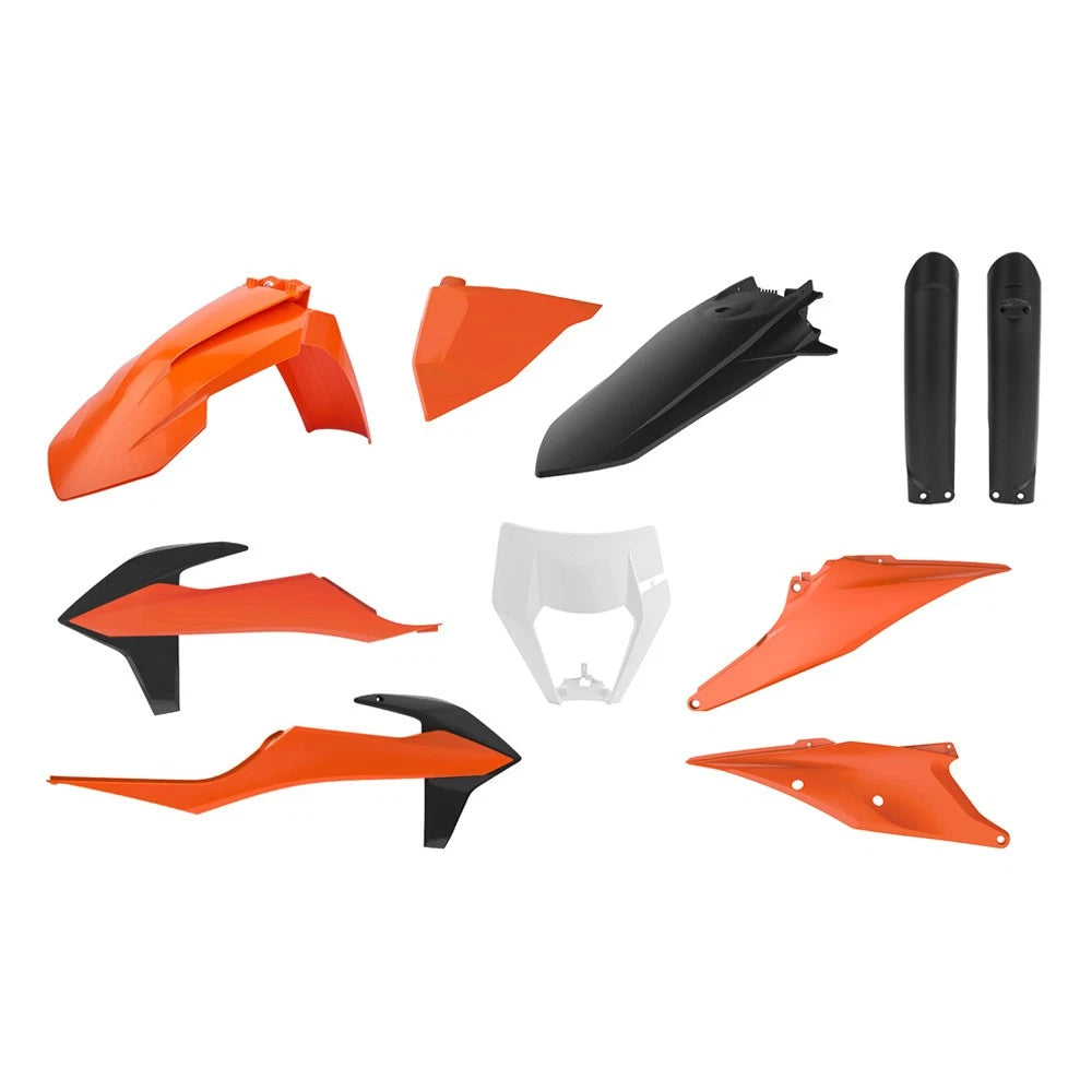 POLISPORT PLASTIC KIT + FORK GUARDS/MASK KTM EXC/EXC-F 2020-2023, OEM 20