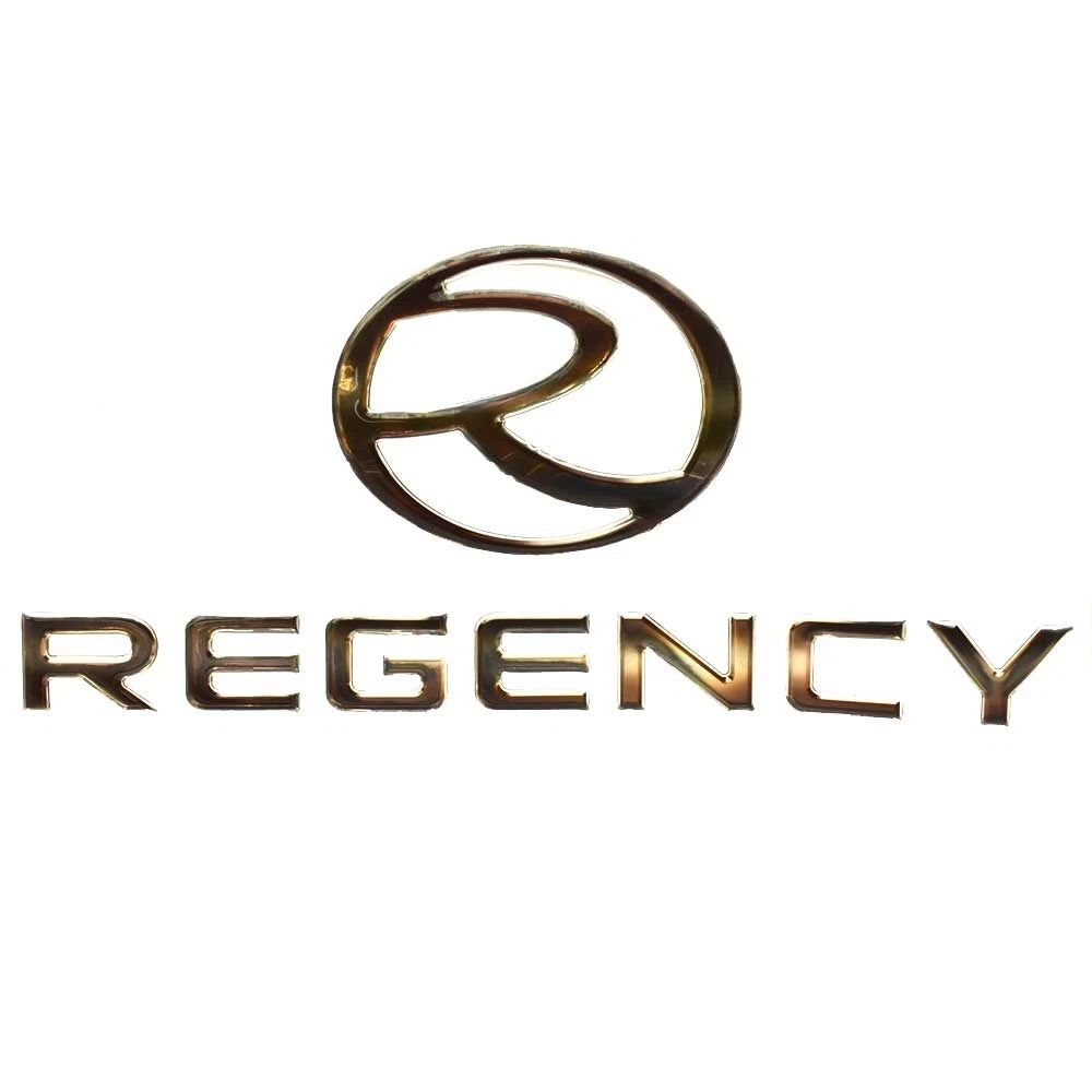 Tracker Regency Pontoon Boat Raised Logo Decal - OEM Silver Bronze Emblem