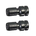 2Pcs 1/2" Drive to 1/4" Socket Adapter for IMPACT WRENCH Hex Drill Chuck Convert