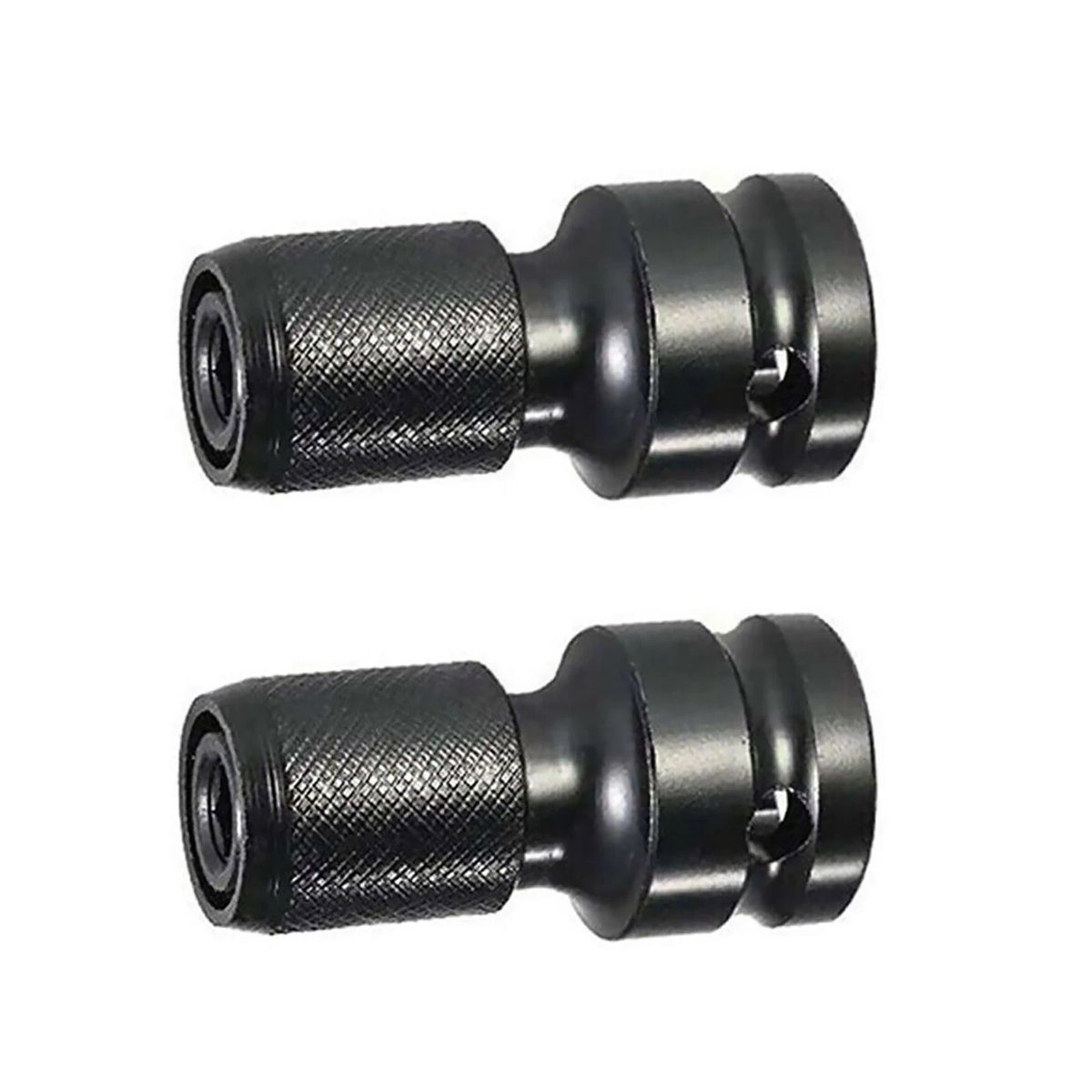 2Pcs 1/2" Drive to 1/4" Socket Adapter for IMPACT WRENCH Hex Drill Chuck Convert