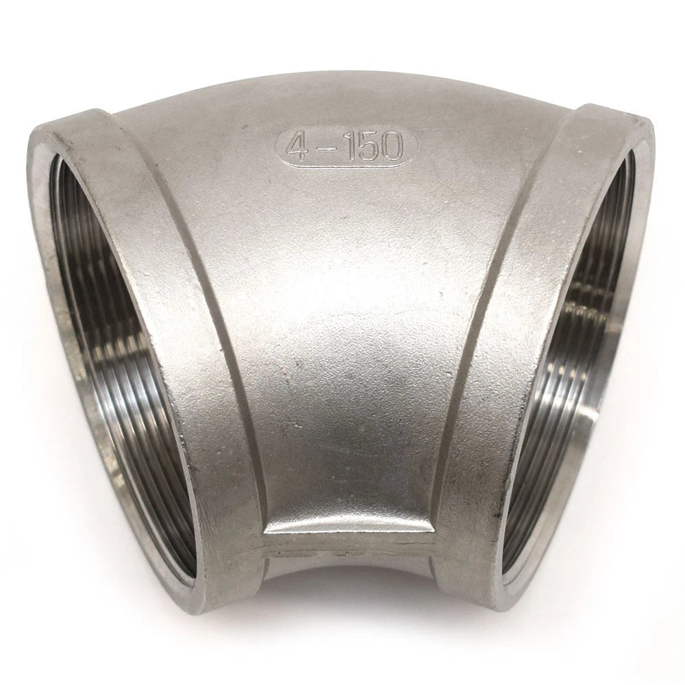 Safe Boat Elbow Fitting PLMB4036 - 4 Inch NPT 45 Degree 316 SS