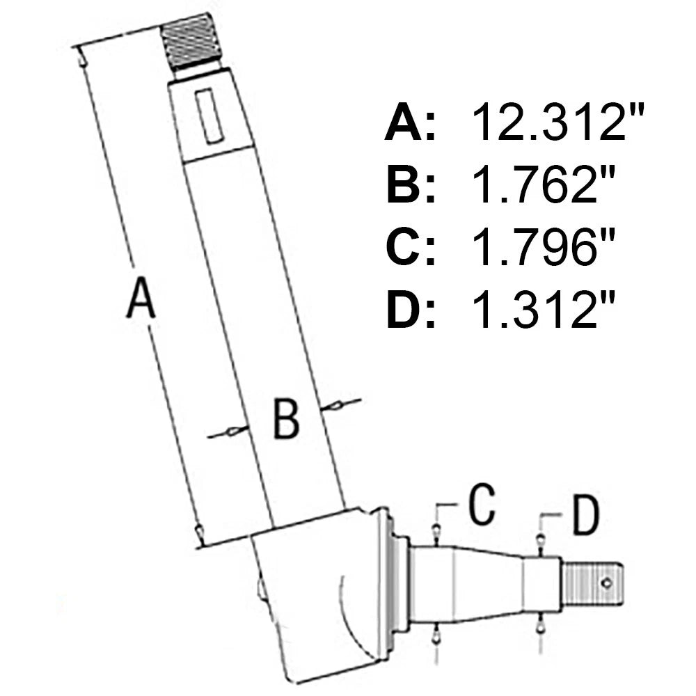 Spindle 505644M93 Fits Massey Ferguson 2500 50 50A