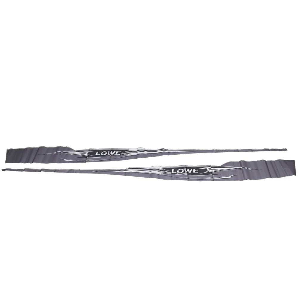 Lowe Boat Graphic Decal Set 2165948 - 1710 1810 FM 2PC Black Gray