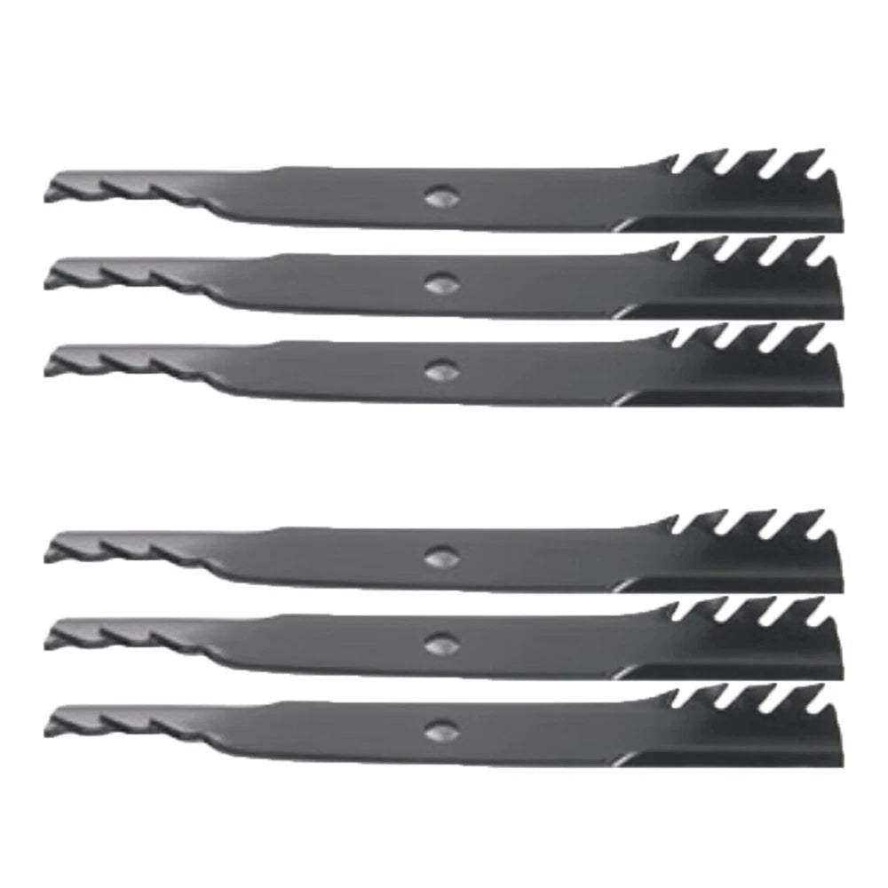 6 Pack: Toothed Mulching Blade Fits John Deere Replaces 302-622