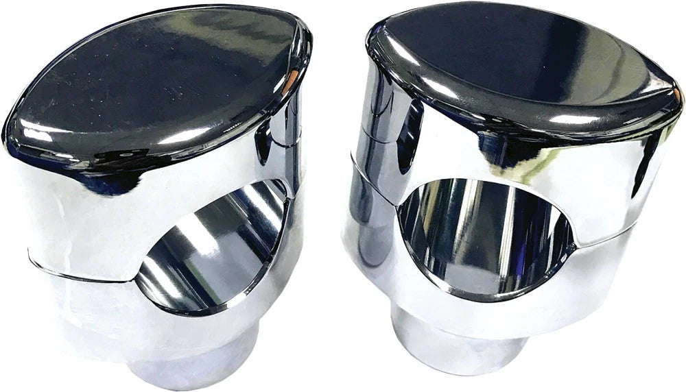 HardDrive Chrome Handlebar Risers for Harley Davidson 1.25 In. Clamping Area