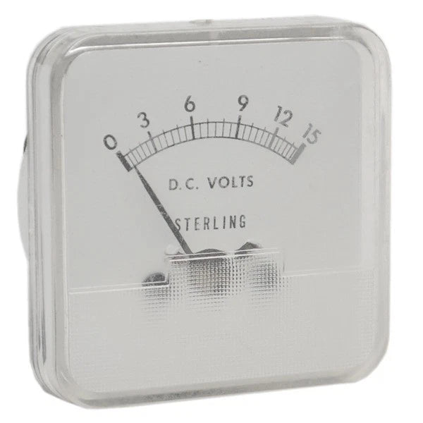 Sterling Boat DC Voltmeter - 0-15V 2 Inch White