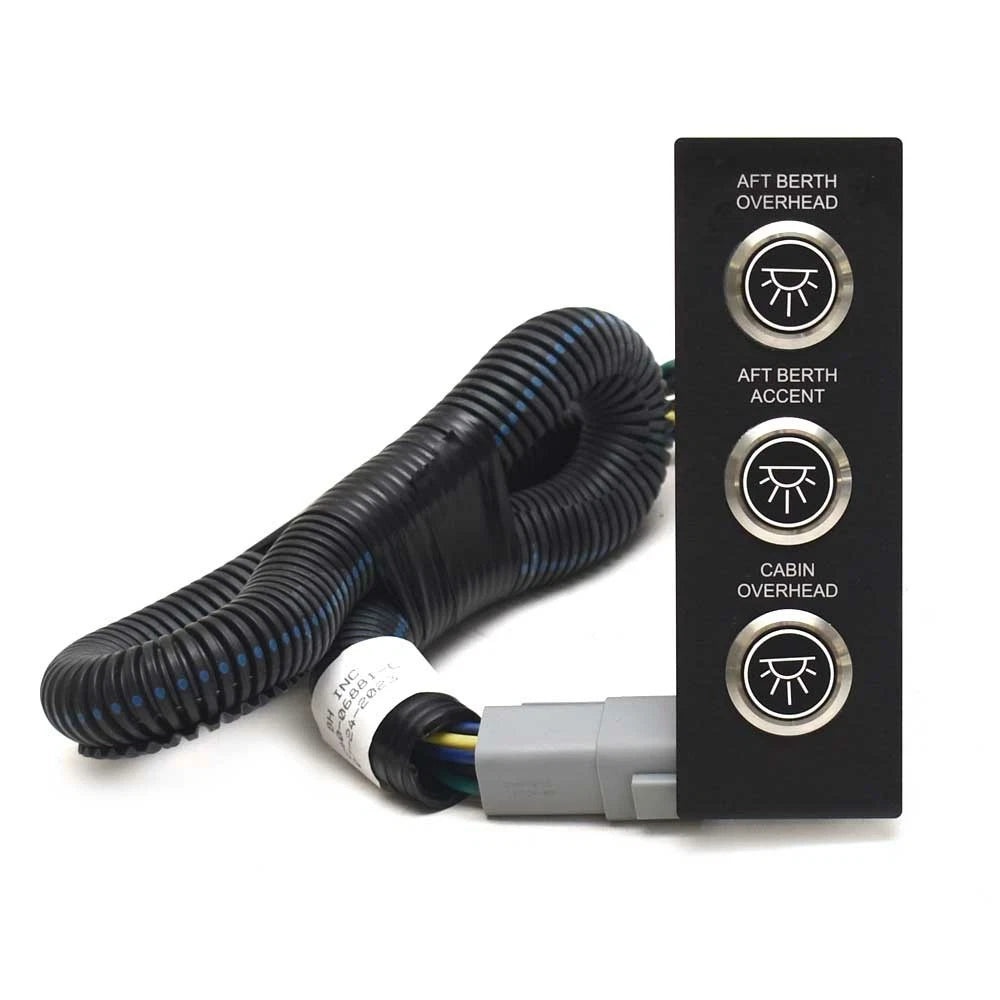 Aviara Boat Switch Panel 501294A - AV40 Aft Berth Cabin Lights Black