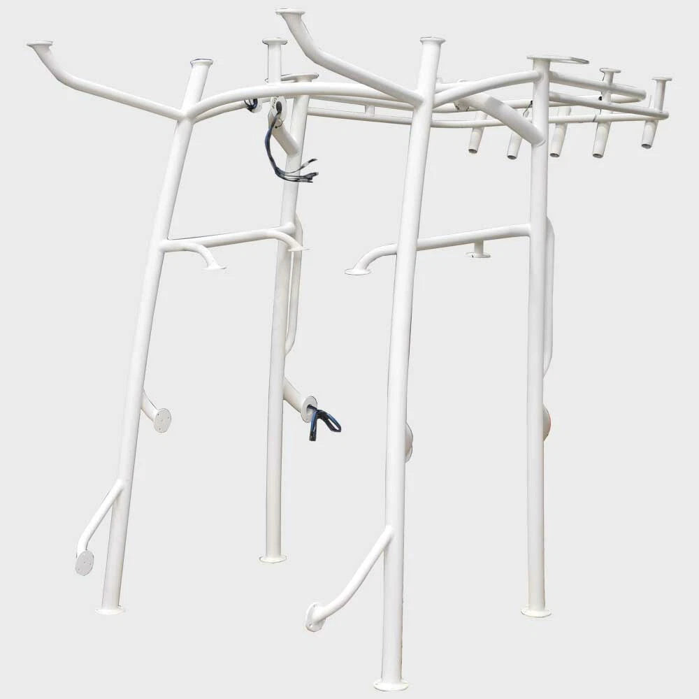Mako Boat T-Top Tower Frame 338990 - with 5-Tube Holder White