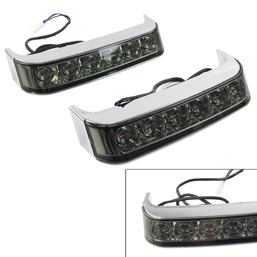 LED Saddlebag Run Brake Light for Harley Electra Street Glide 1997-2013 Chrome