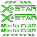 MasterCraft Boat Raised Decal Kit 7501590 - 2013 X Star Green