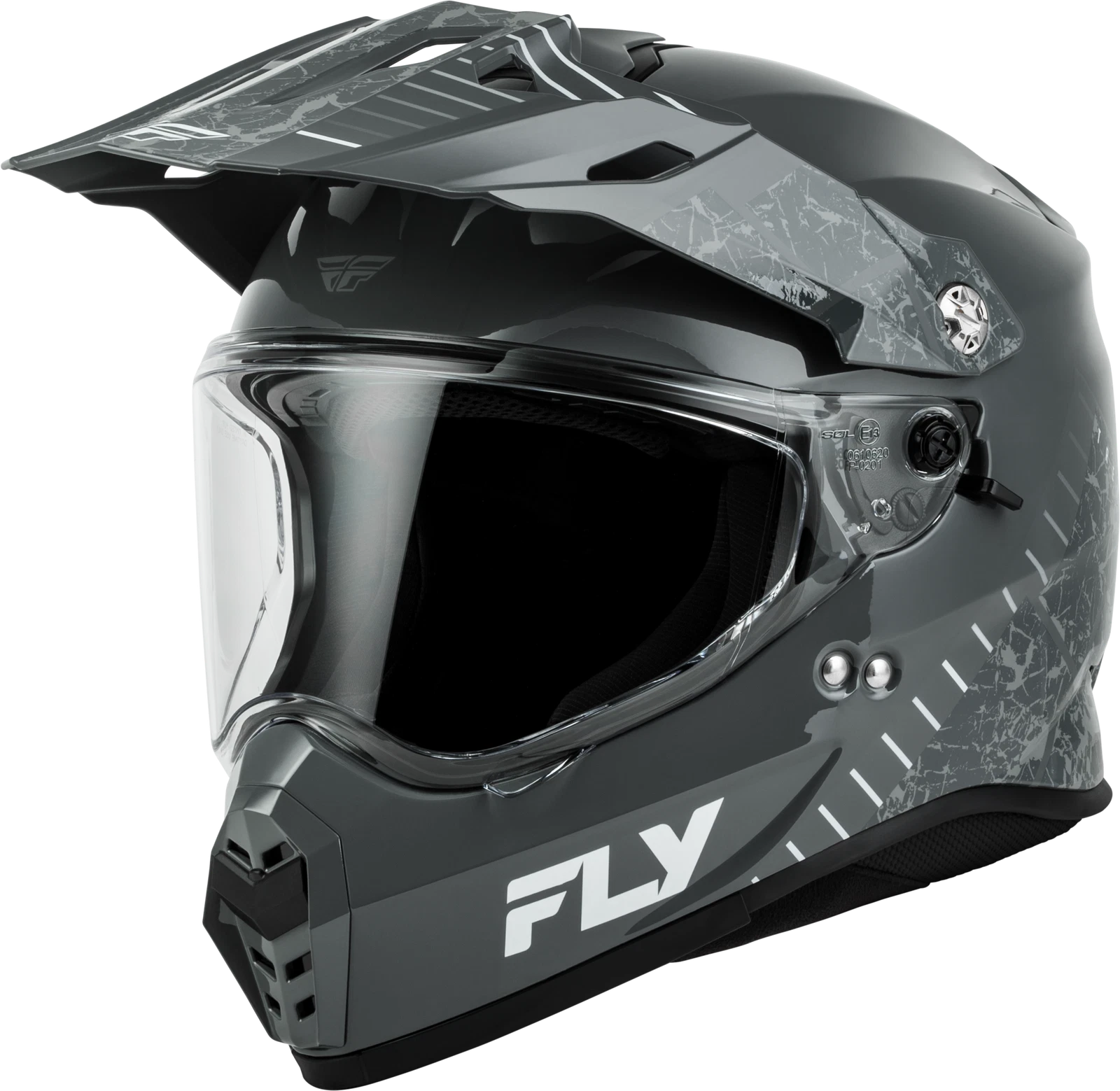 Fly Racing Trekker Granite Helmet X-Small Grey for Street Motorcycles 2024