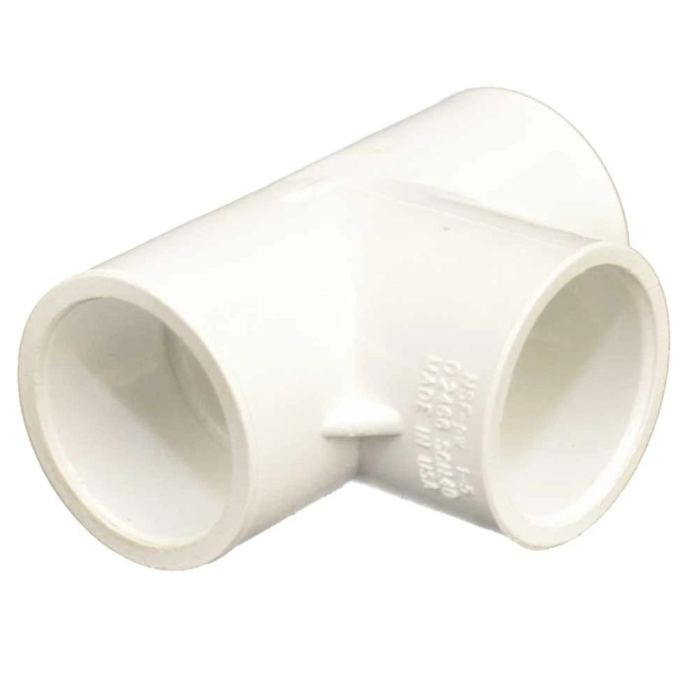 Genova Boat Pressure Tee Fitting 31407 - 3/4 Inch White PVC