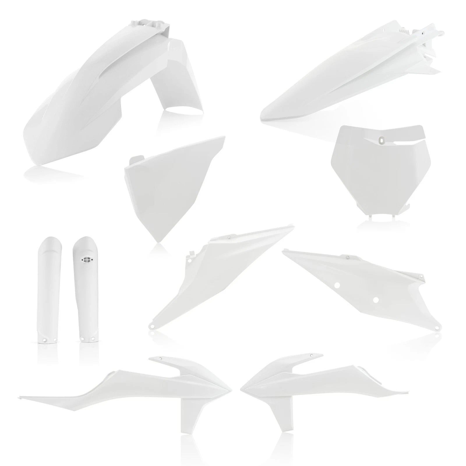 ACERBIS Full Plastic Kit White – Fits 2019-2020 KTM Offroad Motorcycles