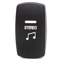 Carling Boat Rocker Switch Cover - Stereo Black Illuminated