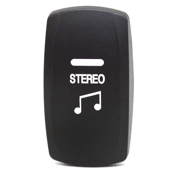 Carling Boat Rocker Switch Cover - Stereo Black Illuminated