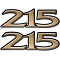 Seaswirl Boat Decals 8626-0341 - 215 Gold Black White (pair)