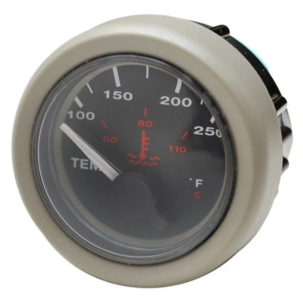 Faria Boat Temperature Gauge GP7148A - 2 Inch Tan Black