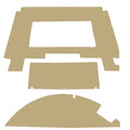 CR30H-55 Headliner, Sailcloth Tan Vinyl with Formed Plastic Fits John Deere