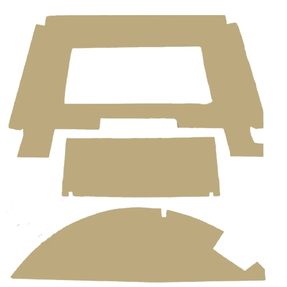 CR30H-55 Headliner, Sailcloth Tan Vinyl with Formed Plastic Fits John Deere