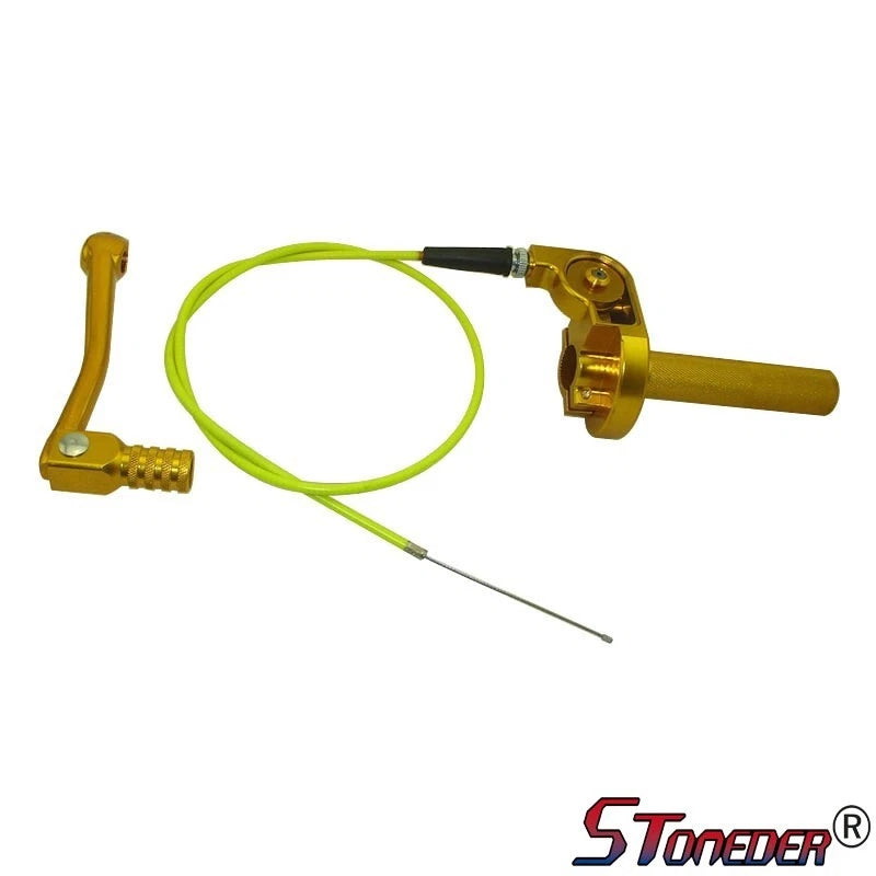 STONEDER Pit Bike Motorcycle CNC Twist Throttle Cable 990mm Folding Gear Shifter