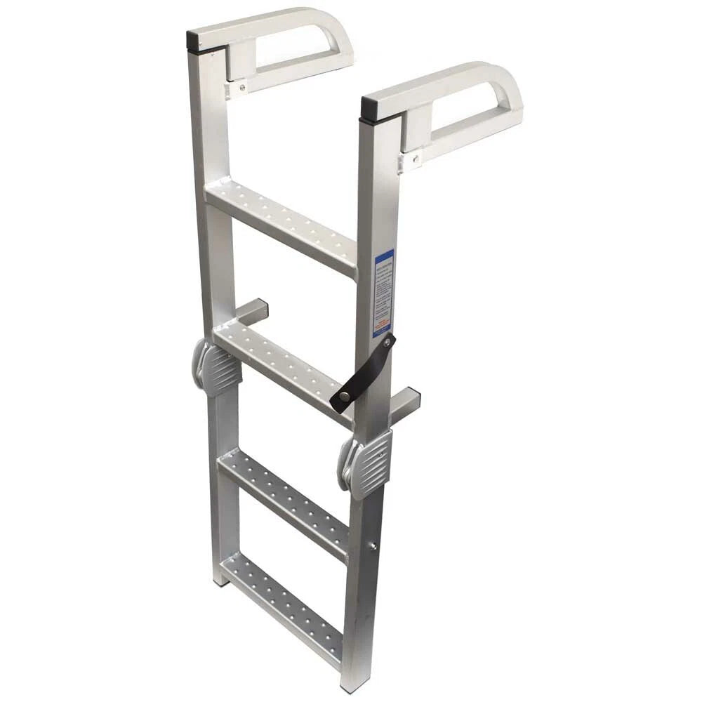 Dockmate Pontoon Boat Folding Ladder 954368 - 4 Step 41 3/4 Inch Aluminum
