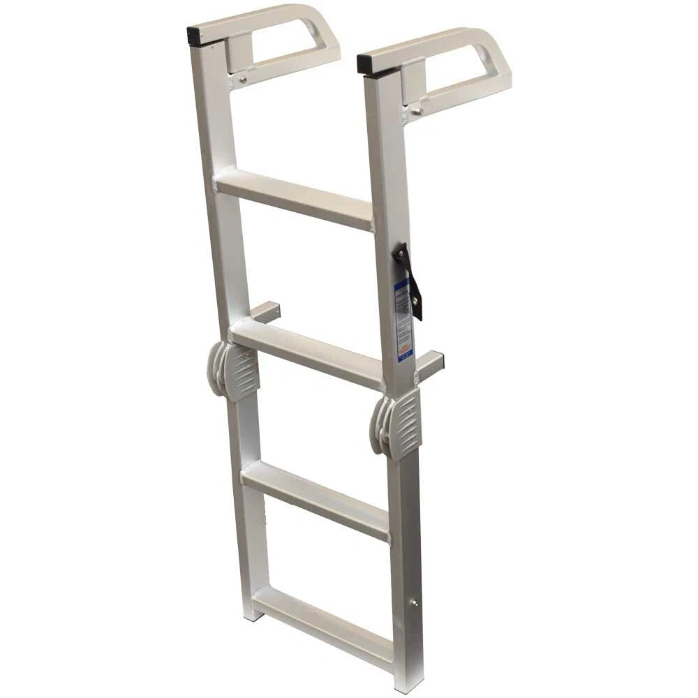 Dockmate Pontoon Boat Folding Ladder 321164 - 4 Step 41 1/2 Inch Aluminum