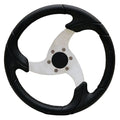 Harris Kayot Boat Steering Wheel - 14 Inch Black Silver