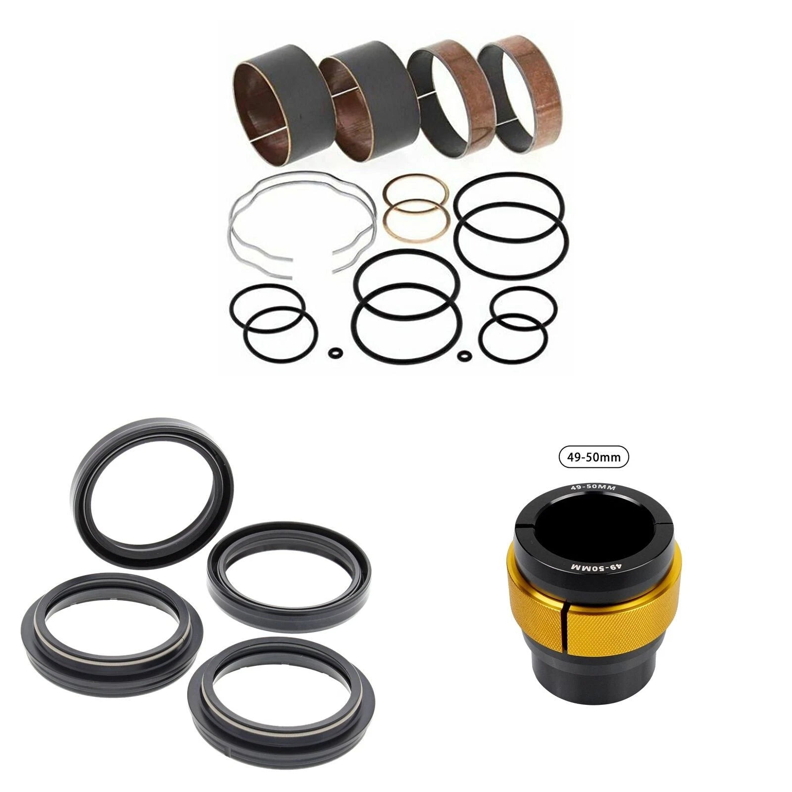 Complete Front Fork Rebuild Kit for Kawasaki KLX400R 2003-2004 56- with Driver