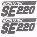 Weeres Pontoon Boat Decal Sticker - SE 220 Sportfish Emblem (pair)