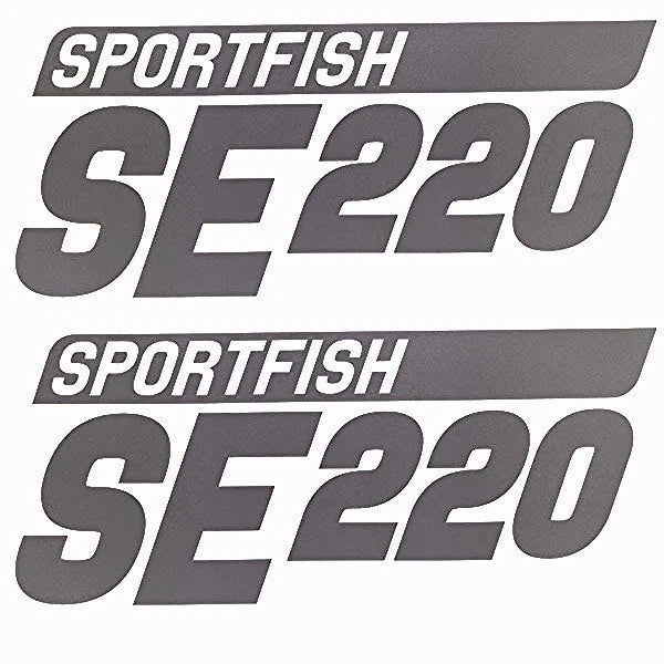 Weeres Pontoon Boat Decal Sticker - SE 220 Sportfish Emblem (pair)