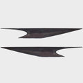 Boat Graphic Decals - Black Brown Stickers (set of 2)