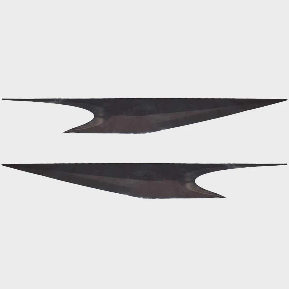 Boat Graphic Decals - Black Brown Stickers (set of 2)