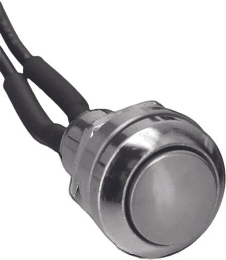 HarDDrive Mini Push Button Switch Chrome for V-Twin Motorcycles 370314