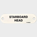 Marquis Boat Label Tag 7160920 - Starboard Head White Plastic
