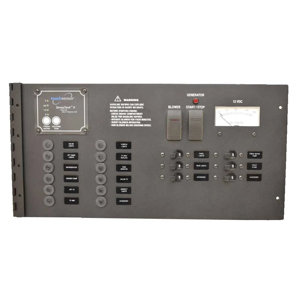 Rinker Boat Breaker Switch Panel - Control 18 7/8 X 9 Inch Aluminum