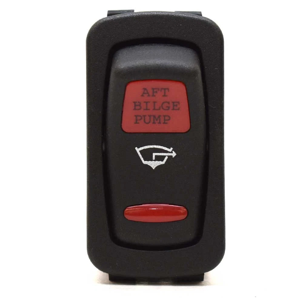 Carling Boat Rocker Switch - Aft Bilge Pump Black Plastic