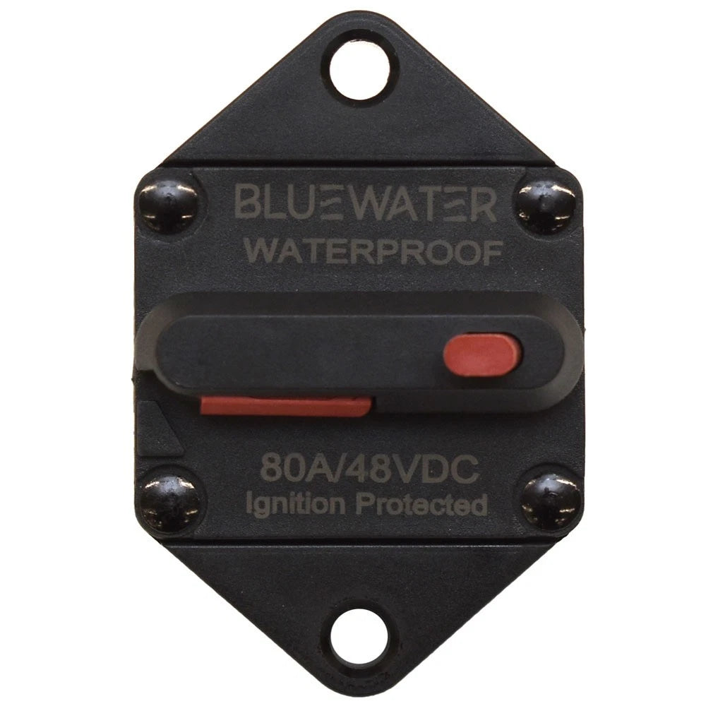 Bluewater Boat Panel Mount Circuit Breaker - 80A - 48VDC
